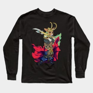 Loki and Kitten Strange Team Up Long Sleeve T-Shirt